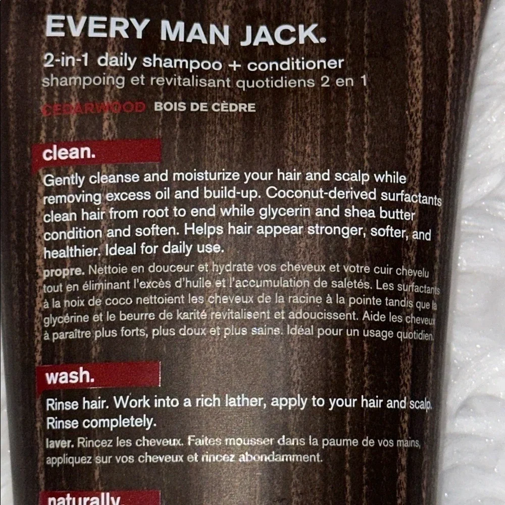 Every Man Jack‎ 2-in-1 Daily Shampoo + Conditioner Cedarwood 8oz 3 Pack NEW
